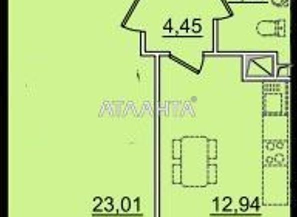 1-room apartment apartment by the address st. Sakharova (area 46,2 m²) - Atlanta.ua