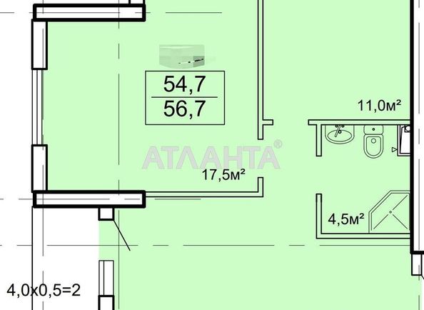2-кімнатна квартира за адресою Ванний пров. (площа 56,7 м²) - Atlanta.ua - фото 8