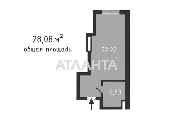 1-комнатная квартира по адресу ул. Дача Ковалевского (площадь 28,1 м²) - Atlanta.ua - фото 2