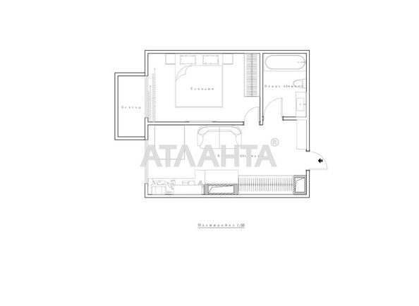 1-кімнатна квартира за адресою вул. Орлика Пилипа (площа 37,5 м²) - Atlanta.ua - фото 16