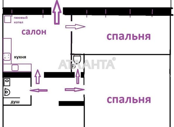 2-rooms apartment apartment by the address st. Dacha Kovalevskogo Amundsena (area 75 m²) - Atlanta.ua - photo 22