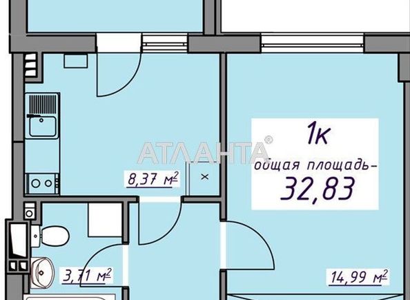 1-комнатная квартира по адресу ул. Массив 10 (площадь 32,8 м²) - Atlanta.ua - фото 4