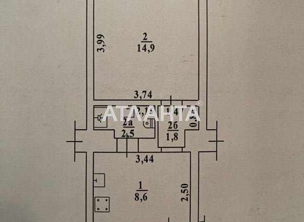 1-room apartment apartment by the address st. Zaporozhskaya (area 28 m²) - Atlanta.ua - photo 10