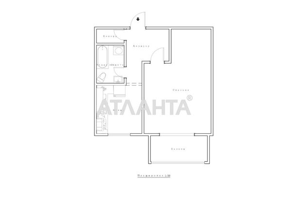 1-room apartment apartment by the address st. Ozhinovaya ul (area 35,3 m²) - Atlanta.ua - photo 16