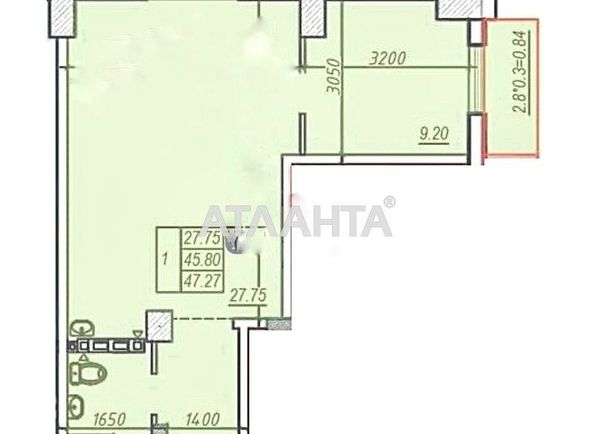 1-room apartment apartment by the address st. Shevchenko pr (area 48 m²) - Atlanta.ua - photo 5