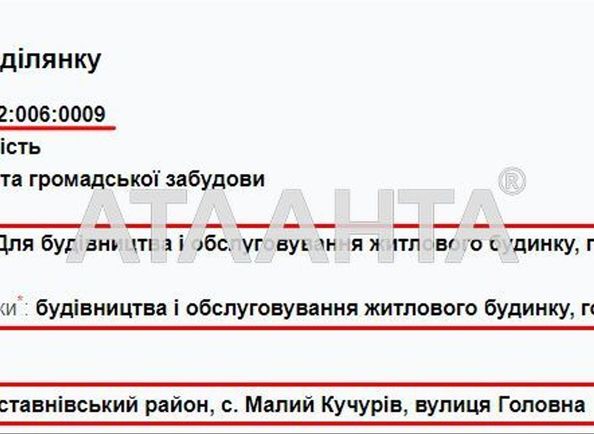 Участок по адресу ул. Главная (площадь 28 сот) - Atlanta.ua