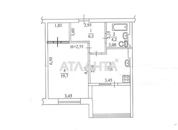 1-комнатная квартира по адресу Небесной Сотни пр. (площадь 48 м²) - Atlanta.ua - фото 19