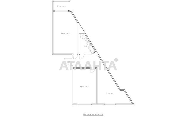 2-rooms apartment apartment by the address st. Kleparovskaya ul (area 50,3 m²) - Atlanta.ua - photo 27