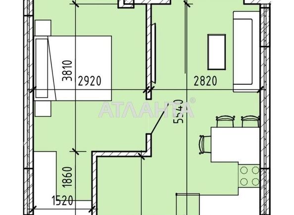 1-комнатная квартира по адресу Фонтанская дор. (площадь 45,1 м²) - Atlanta.ua
