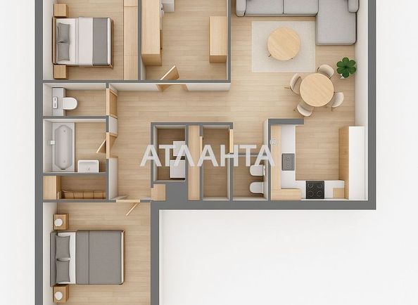 3-rooms apartment apartment by the address st. Geroev Maydana (area 88,7 m²) - Atlanta.ua - photo 12