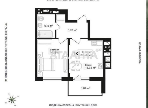 1-room apartment apartment by the address st. Lesnaya (area 43,1 m²) - Atlanta.ua - photo 13