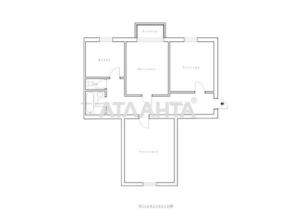 3-кімнатна квартира за адресою вул. Фабрична (площа 72 м²) - Atlanta.ua - фото 14