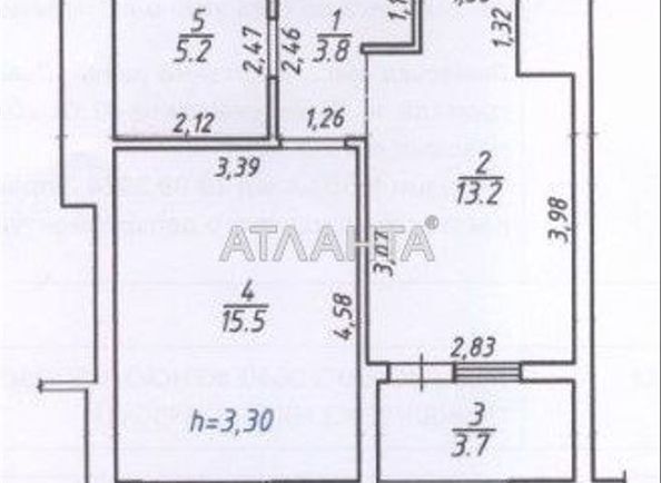 1-room apartment apartment by the address st. Novoznesenskaya ul (area 41,4 m²) - Atlanta.ua - photo 2