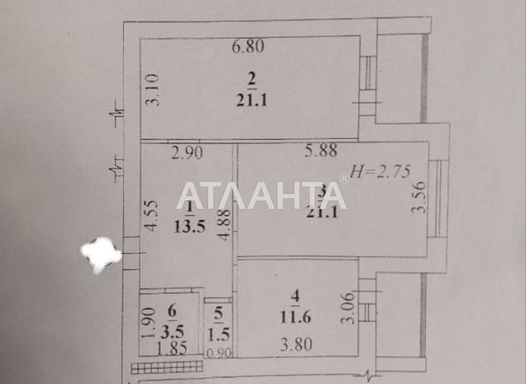 2-комнатная квартира по адресу Испанский пер. (площадь 82 м²) - Atlanta.ua - фото 21
