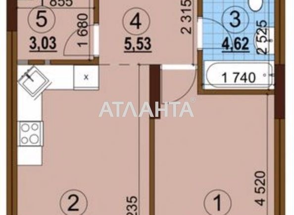 1-комнатная квартира по адресу ул. Всеволода Змиенка (площадь 44 м²) - Atlanta.ua - фото 4