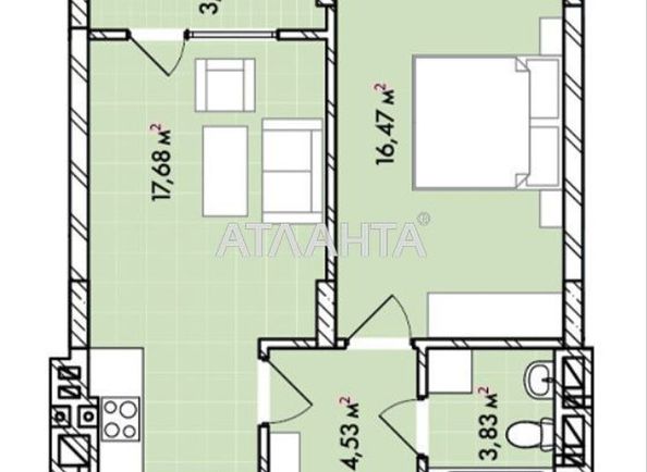 1-room apartment apartment by the address st. Ugorska (area 46,5 m²) - Atlanta.ua - photo 8