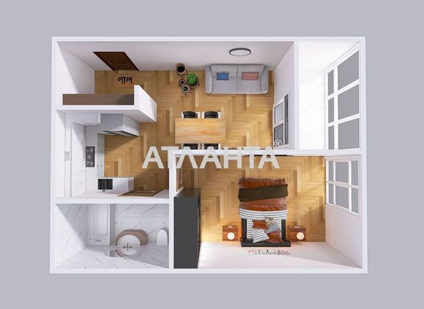 1-room apartment apartment by the address st. Kitayskaya ul (area 42,6 m²) - Atlanta.ua - photo 18