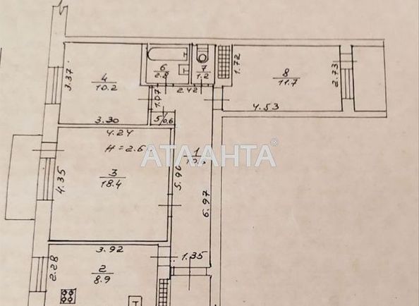 3-комнатная квартира по адресу ул. Ильфа и Петрова (площадь 67 м²) - Atlanta.ua - фото 12