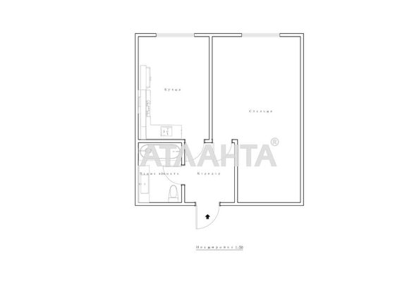 1-комнатная квартира по адресу ул. Богдана Хмельницкого (площадь 36,1 м²) - Atlanta.ua - фото 23