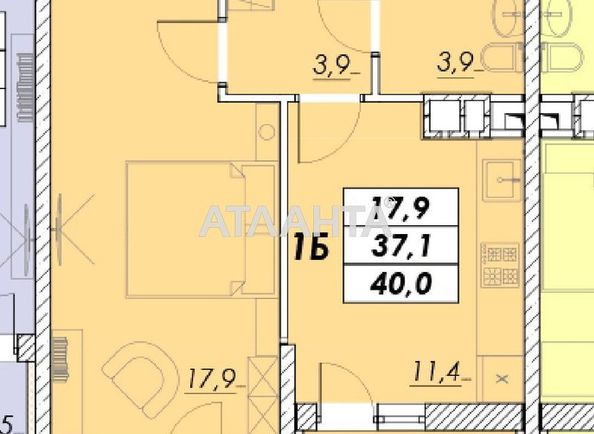 1-кімнатна квартира за адресою вул. Прохорівська (площа 40 м²) - Atlanta.ua