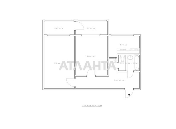 2-rooms apartment apartment by the address st. Botanicheskiy per (area 43,2 m²) - Atlanta.ua - photo 27