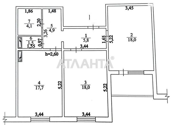 2-кімнатна квартира за адресою вул. Коноплянська (площа 72,6 м²) - Atlanta.ua - фото 8