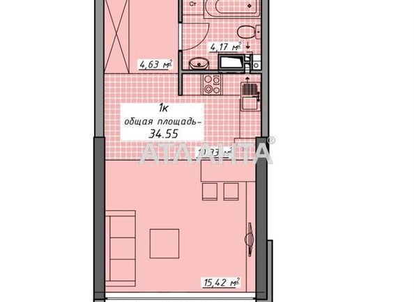 1-кімнатна квартира за адресою Курортний пров. (площа 34,6 м²) - Atlanta.ua - фото 8