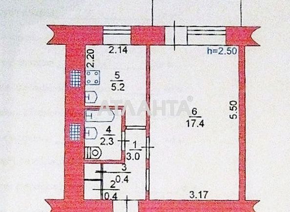 1-room apartment apartment by the address st. Bocharova gen (area 24 m²) - Atlanta.ua - photo 9