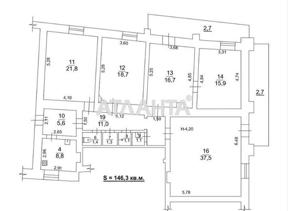 4+-rooms apartment apartment by the address st. Dvoryanskaya Petra Velikogo (area 142 m²) - Atlanta.ua - photo 4