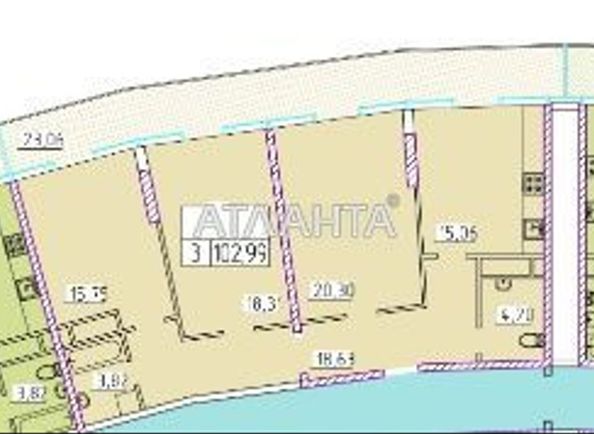 3-rooms apartment apartment by the address st. Genuezskaya (area 102 m²) - Atlanta.ua - photo 18