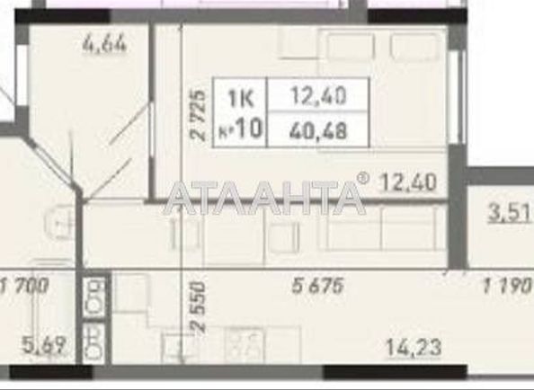 1-room apartment apartment by the address st. Vilyamsa ak (area 40,9 m²) - Atlanta.ua - photo 7
