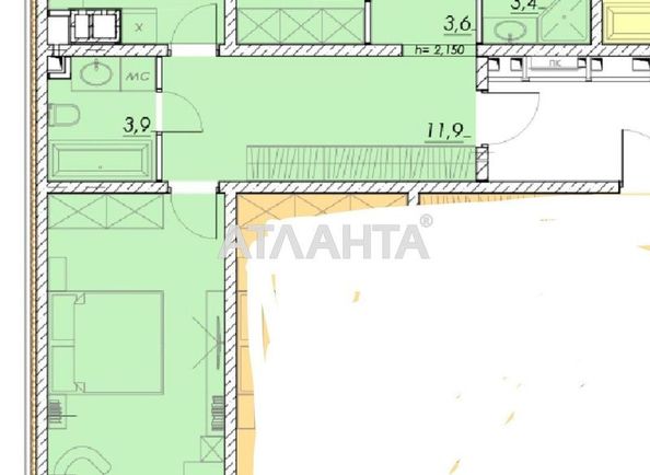 3-кімнатна квартира за адресою вул. Прохорівська (площа 97,3 м²) - Atlanta.ua