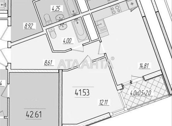 1-room apartment apartment by the address st. Krasnova (area 41,5 m²) - Atlanta.ua - photo 2