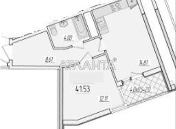 1-room apartment apartment by the address st. Krasnova (area 41,5 m²) - Atlanta.ua - photo 2