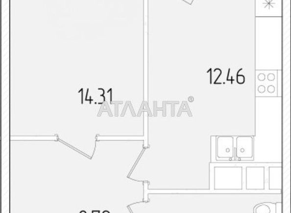1-кімнатна квартира за адресою вул. Краснова (площа 42,5 м²) - Atlanta.ua - фото 2
