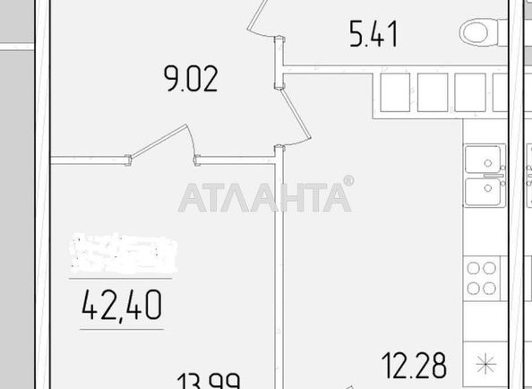 1-кімнатна квартира за адресою вул. Краснова (площа 42,4 м²) - Atlanta.ua - фото 4