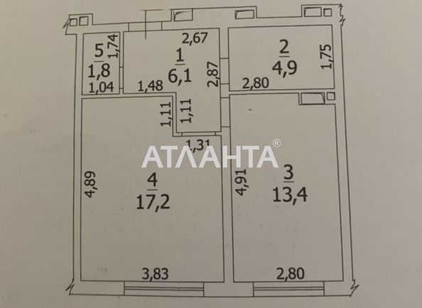 1-комнатная квартира по адресу ул. Пестеля (площадь 43,4 м²) - Atlanta.ua - фото 9