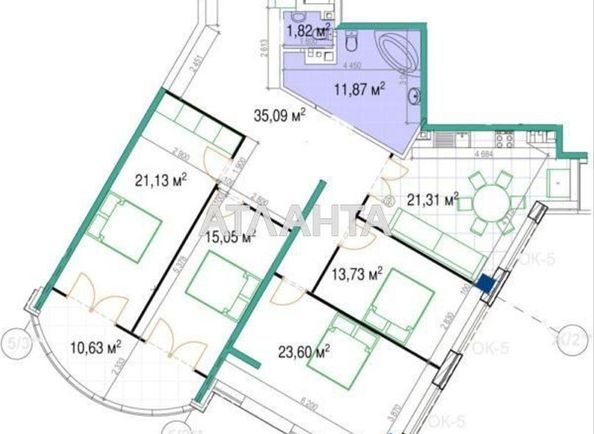 Многокомнатная квартира по адресу ул. Генуэзская (площадь 154 м²) - Atlanta.ua
