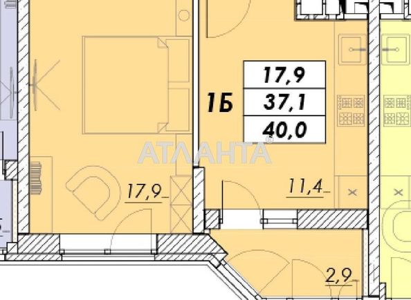 1-room apartment apartment by the address st. Prokhorovskaya Khvorostina (area 40 m²) - Atlanta.ua - photo 5