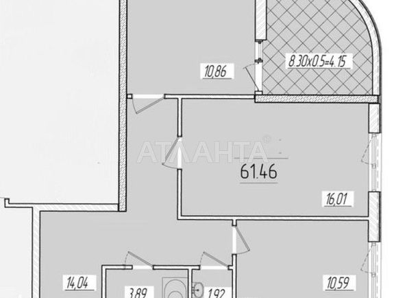 2-rooms apartment apartment by the address st. Krasnova (area 61,5 m²) - Atlanta.ua - photo 2