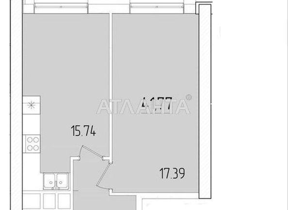 1-room apartment apartment by the address st. Krasnova (area 41,8 m²) - Atlanta.ua