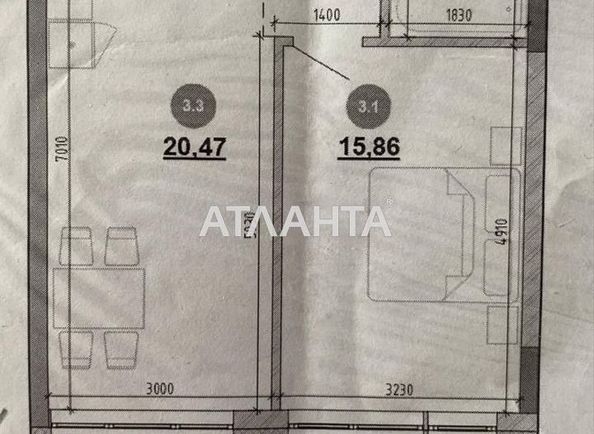 1-room apartment apartment by the address st. Volynskaya ul (area 50,4 m²) - Atlanta.ua - photo 5