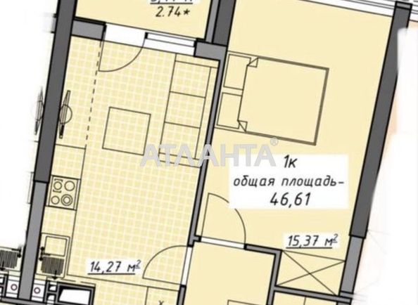 1-room apartment apartment by the address st. Kurortnyy per (area 46,6 m²) - Atlanta.ua - photo 4