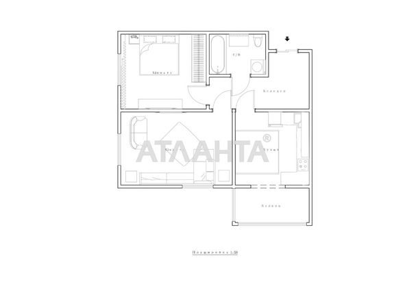 2-кімнатна квартира за адресою вул. Остромирська (площа 49 м²) - Atlanta.ua - фото 24