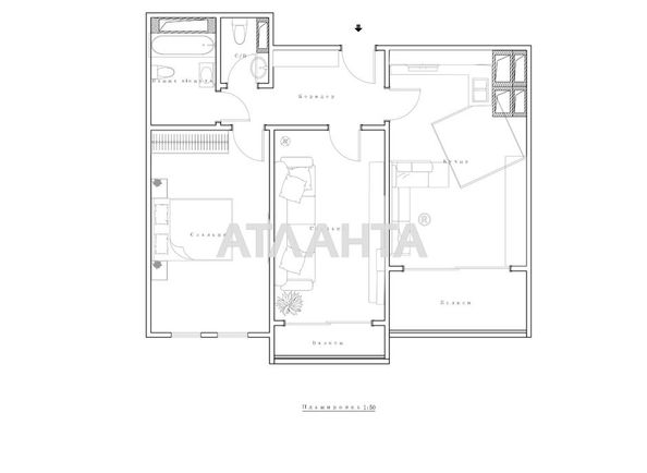 2-rooms apartment apartment by the address st. Vashingtona Dzh ul (area 73,9 m²) - Atlanta.ua - photo 11