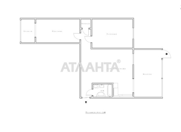 3-кімнатна квартира за адресою вул. Транспортна (площа 59 м²) - Atlanta.ua - фото 19