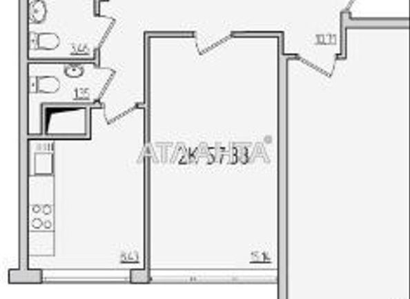2-rooms apartment apartment by the address st. Zhemchuzhnaya (area 56,9 m²) - Atlanta.ua - photo 7