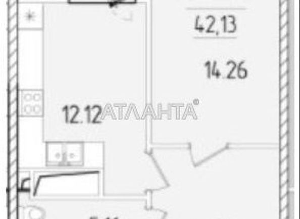 1-комнатная квартира по адресу ул. Краснова (площадь 42,4 м²) - Atlanta.ua - фото 14