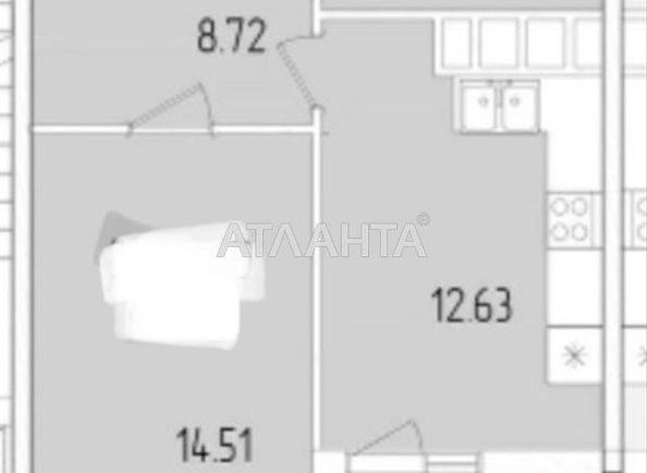 1-room apartment apartment by the address st. Krasnova (area 42,8 m²) - Atlanta.ua