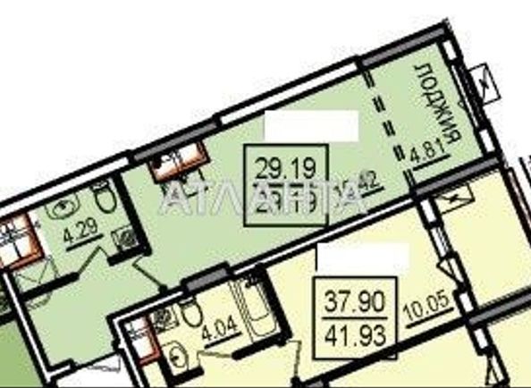 1-room apartment apartment by the address st. Dacha Kovalevskogo Amundsena (area 29,2 m²) - Atlanta.ua - photo 2